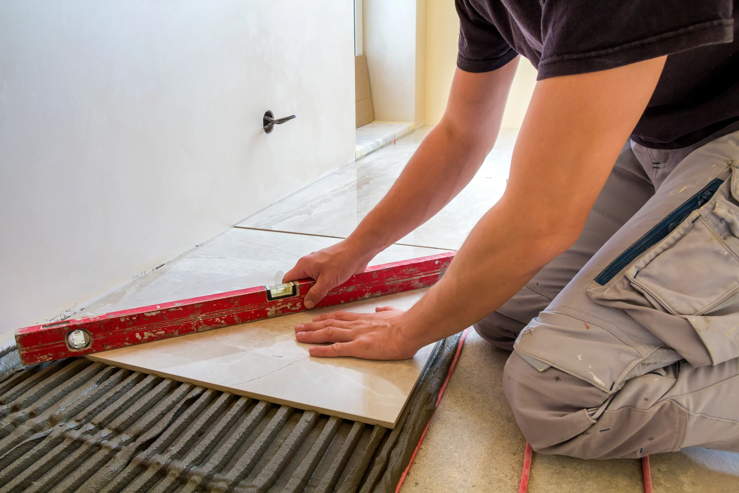 levelling floor using red hot wire